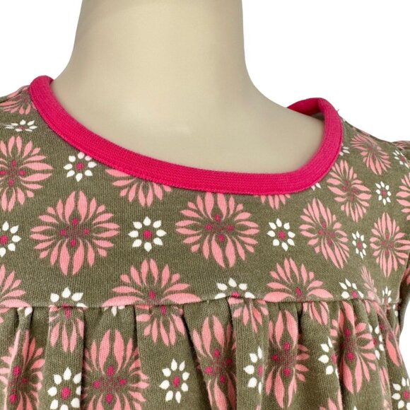 Girls Tea Sleeveless Floral Dress With Pink Trim & Pocket - Size 6 - Picture 2 of 7